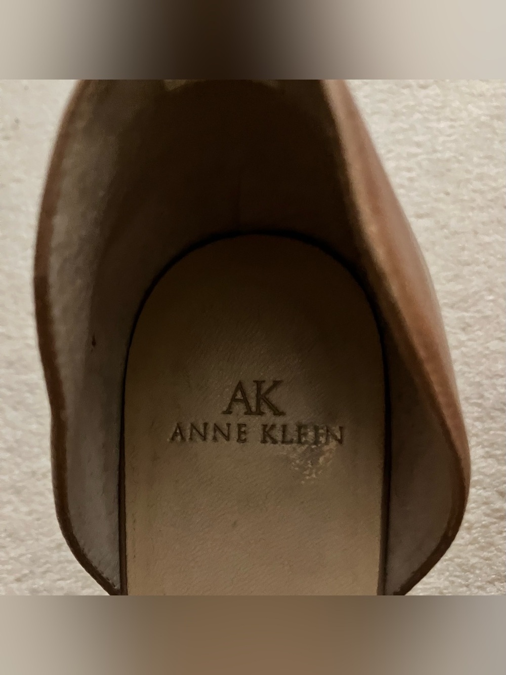 Vintage Anne Klein D’Orsay Kitten Heel Pumps Brown Leather Size 9M - Picture 2 of 8
